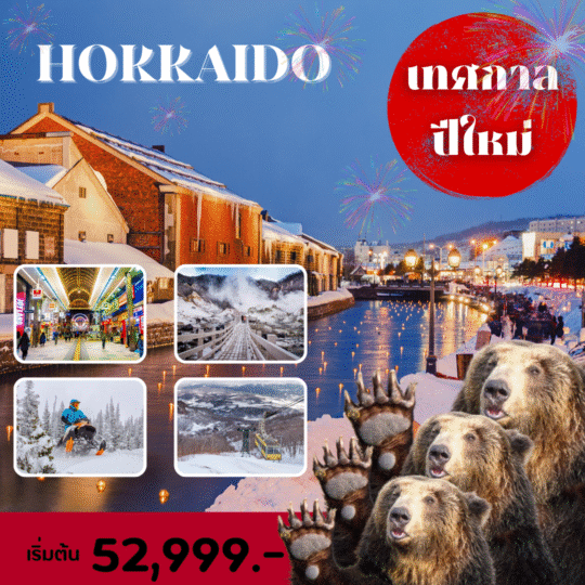 TOUR JAPAN  โปรแกรมญี่ปุ่น โปรแกรมญี่ปุ่น Hokkaido โนโบริเบ็ทสึ -โทยะ-ซัปโปโร - New Year